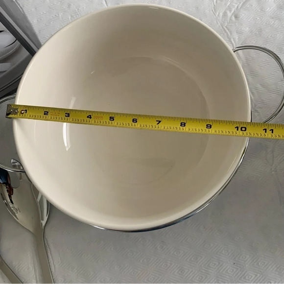 Godinger Siena 4 PC Salad Serving bowl Set Round Chrome Serving Rack serve ware - Picture 5 of 8